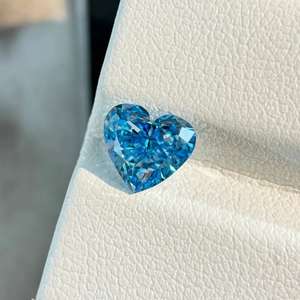 Diamantes sueltos de Color azul con corte de corazón cultivado en laboratorio de 2,0 CT, certificados por IGI con certificado - Product Image 1