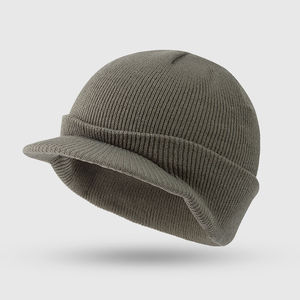 Gorro de punto transpirable, cálido, suave y acogedor, forrado de lana, ajustable, elegante, para exteriores, para clima frío. - Product Image 3