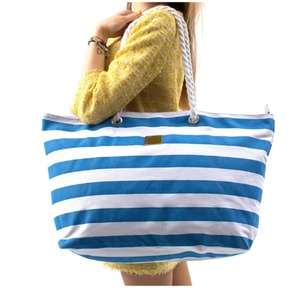 Large Capacity Bohemian Style <b>Canvas</b> Tote <b>Handbag</b> for Ladies Striped Shoulder Bag Embroidery Crossbody Women's Messenger Bag - Product Image 3
