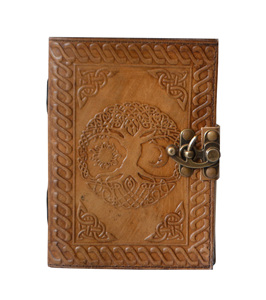 Diario de cuero personalizado hecho a mano, cuaderno de árbol de la vida, diario de escritura celta hecho a mano, libro de bocetos Vintage de sombras - Product Image 1