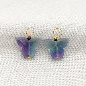 Colgante de mariposa de Plata de Ley 925 con piedras preciosas de fluorita múltiple, joyería religiosa cristiana para venta al por mayor - Product Image 1