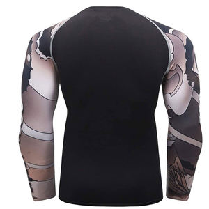 Fabrication de vêtements personnalisés T-shirts de compression vierges Muscle Fitness Men Active Wear Chemises de compression - Product Image 3