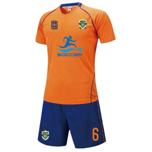 Venta al por mayor kits de fútbol de manga corta transpirable diseño personalizado patrón fútbol Jersey ropa deportiva Jersey al por mayor fútbol personalizado - Product Image 3