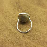 Dainty 925 Sterling Silver Cowrie Shell Gemstone Ring Diamond Pearl Light Weight Bezel Setting Bohemian Style Wedding
