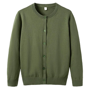 Cárdigan de uniforme sanitario de punto de manga larga profesional Cárdigan de uniforme de punto con botón frontal inteligente - Product Image 1