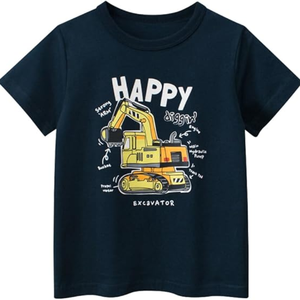 Camiseta de algodón de punto para niño pequeño, ropa de Boutique con apliques personalizados, ropa de verano para niño, camisas - Product Image 2