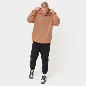 Fabricants de vêtements sweat à capuche personnalisé surdimensionné uni unisexe en coton épais vierge sweatshirts pour hommes basiques en coton mélangé - Product Image 4