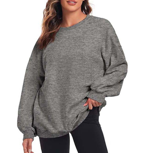 Sudaderas de Mujer Transpirables y Ligeras 100% Algodón, Cuello Redondo, Estilo Hombro Caído, Bordado con Logotipo Personalizado, Temporada de Otoño, de Fábrica - Product Image 5