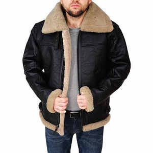 Chaqueta de piel de oveja para hombre cálida de invierno al aire libre, chaqueta de piel de oveja directa de fábrica hecha a precio asequible para hombre - Product Image 4