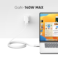 Chargeur USB-C PD GaN 140W PD3.1 Chargeur rapide 28V5A pour Macbook Pro Gaming Esporte Équipement Éducation Tablettes Active PFC
