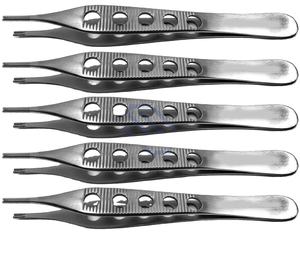 Pinzas de tejido marrón Adson, pinzas anatómicas dentadas de 12 cm, instrumentos quirúrgicos, acero inoxidable CE - Product Image 1