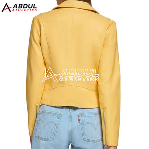 Chaqueta de Cuero para Mujer, Precio Bajo, al por Mayor, Chaqueta de Cuero PU, Moderna, Ajustada - Product Image 4