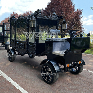รถม้าศพไฟฟ้าสีดำแบบกำหนดเอง 4 ล้อ ใหม่เอี่ยม สไตล์คลาสสิกโบราณ สำหรับขนส่งโลงศพ ราคาดี - Product Image 3