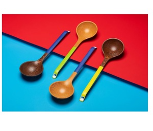 Cucharas de madera en un recipiente de madera Mango WOODEN SALAD SERVER JUEGO DE 2 HECHO A MANO ÚNICO KETCHENWAR - Product Image 4