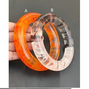 Brazalete y pulsera de resina Irregular a la moda, brazalete acrílico grueso de buena calidad, brazalete transparente de resina, joyería para mujer - Product Image 1