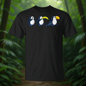 Camiseta con Divertidos Calcomanías de Animales, Bananas y Tucanes, con Chistes y Memes para Promociones - Product Image 3