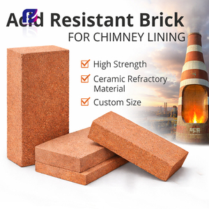 Brique résistante aux acides pour la doublure des cheminées, avec matériau réfractaire céramique haute résistance, taille personnalisée, <span class=keywords><strong>prix</strong></span> direct usine - Product Image 1