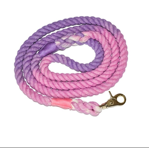 Laisse de chien Good Vibes, laisse de chien en corde, accessoires pour chiens corde de coton colorée personnalisée laisse de chien à la main ensemble de laisse pour animaux de compagnie - Product Image 1