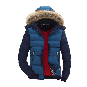 Parka à capuche en toile unie pour homme, décontracté, épais, chaud, respirant, mode d'hiver, veste coupe-vent de rue - Product Image 2