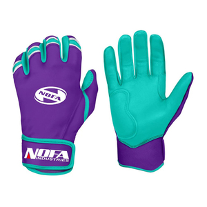 Guantes de Bateo de Cuero Personalizados en Negro/Blanco, Acolchados, con Cierre de Hebilla Ambidiestra, Tejido de Punto, para Entrenamiento de Béisbol para Adultos, en Varios Tamaños - Product Image 1
