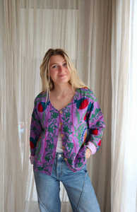 Chaqueta Bomber Bordada a Mano de Moda Suzani, Chaqueta de Algodón con Botones para Otoño e Invierno, Ropa Bohemia Chic para Mujer - Product Image 4