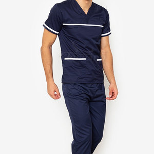 Combinaisons médicales de haute qualité 100% coton légères, logo personnalisé, ensemble de pantalons de survêtement, séchage rapide, respirant, tissu tricoté élégant - Product Image 5