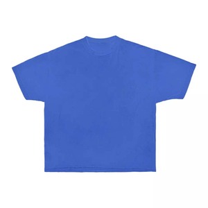 100% Cotton Shirt Women Oversize T Shirt 180 GSM Premium Cotton Soft Breathable <b>White</b> <b>Tee</b> Blue Screen Print Custom Logo - Product Image 5
