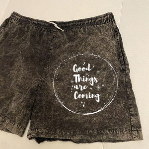 Vente en gros de shorts délavés à l'acide vintage pour hommes en coton éponge français taille XL Fitness/Style décontracté sérigraphiés courts pour une utilisation sportive - Product Image 2