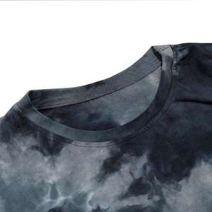 Camiseta Personalizada para Hombre, Teñida con Técnica Tie-Dye, Tejida, 100% Algodón, Corte Ajustado, Estilo Hip Hop, Cuello Redondo - Product Image 2