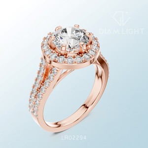 Anillo de Clúster Redondo Premium de Alta Calidad, Hecho a Medida con Gemas Finas, Claridad VS y Color F - Product Image 2