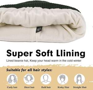Gorros de Punto Personalizados con Forro de Satén, Forro Interior de Satén, Gorros de Invierno con Logotipo Bordado en Jacquard - Product Image 2