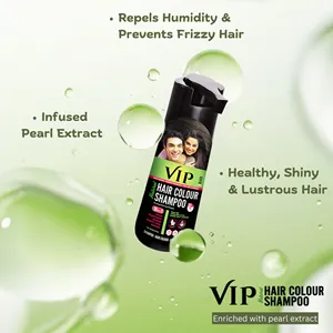 Shampoo colorant capillaire bio VIP 180ml, alternative à la teinture capillaire noire de qualité salon pour hommes et femmes, coloration instantanée de la barbe - Product Image 5
