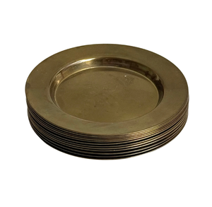 Sous-verres en laiton personnalisés de haute qualité, écologiques, réutilisables, style campagnard, pour la table, la cuisine, la maison, le restaurant - Product Image 1