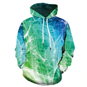 Sudadera con capucha de poliéster transpirable de secado rápido con cremallera, sin cordón, de hombro caído, de felpa francesa, con logotipo personalizado, para hombre, sublimable - Product Image 5