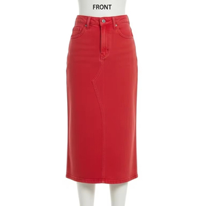 กระโปรงผ้ายีนส์ระบายอากาศได้ดีทรงหลวมสำหรับผู้หญิงผ้าฝ้ายนุ่มสบายสวมใส่ในชีวิตประจำวันแฟชั่นสไตล์ลำลองชุดฤดูร้อน - Product Image 5