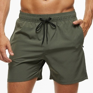 Short de plage à fermeture élastique pour hommes Short de plage à séchage rapide avec poches zippées - Product Image 2