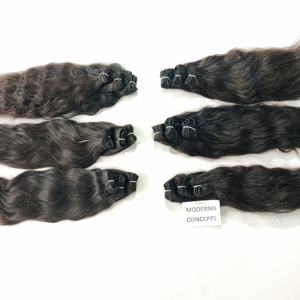 Extensions de cheveux humains de temple de trame de génie de faisceau bouclé vierge naturel vierge non transformé en gros brut - Product Image 1