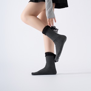 Calzini Antiscivolo da Donna <span class=keywords><strong>con</strong></span> Pizzo e Volant per Fitness, Yoga e Pilates <span class=keywords><strong>con</strong></span> Fiocchi - Product Image 3
