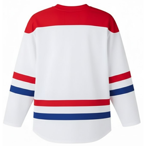 Maillots de hockey sur glace unisexes pour équipes nationales, service OEM, impression par sublimation personnalisée, 100% polyester, maille respirante, haute qualité - Product Image 2
