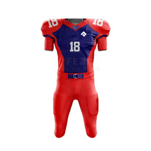 Vêtements de sport confortables et respirants, uniforme de football américain à manches courtes, logo personnalisé de haute qualité, faible MOQ - Product Image 2
