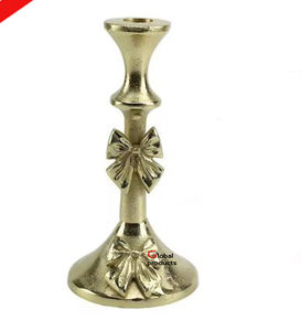 Portavelas de diseño de metal y aluminio con aspecto de flor y hoja para bodas y fiestas para hotel, restaurante y bar - Product Image 4