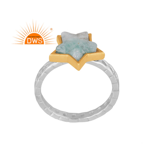 Meilleure vente argent sterling fin Amazonite naturelle pierre précieuse étoile design anneau empilable fabricant de bijoux personnalisés - Product Image 1
