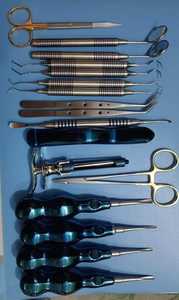 Conjunto de elevador Dental de Venta caliente, elevadores de raíz Dental dentada y de luxación de acero inoxidable de Color azul para extracción de dientes - Product Image 6