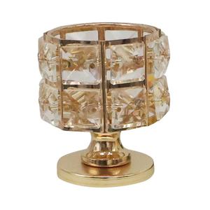 Ensemble de décoration de maison de noël cristal verre votif bougeoir fond 3 pieds boule utilisation toute l'année métal complété - Product Image 5