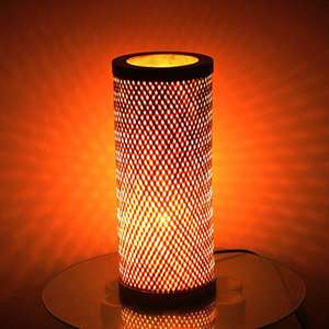 <b>Long</b> Cylinder Minimalistic Eco-friendly Handmade Indoor Bamboo <b>Lamp</b> Shades for Table <b>Lamps</b> Bed Table <b>Lamp</b> - Product Image 4