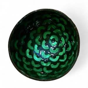 Bol en coque de noix de coco avec incrustation de nacre, vente en gros, conception personnalisée, fabricant direct du Vietnam - Product Image 5