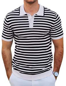 Camiseta Polo de Manga Corta para Hombre, Talla Grande, de Algodón y Poliéster, con Cuello Camisero, Bordado y Estampado, Antiarrugas - Product Image 1