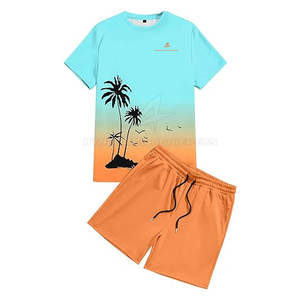 Pantalones cortos y Camisa de algodón de alta calidad para hombre Diseño de verano informal personalizable - Product Image 4