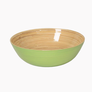 Bol à salade en bambou tressé laqué couleur pastel, écologique, style bohème, tendance, vente en gros, ustensiles de cuisine - Product Image 4