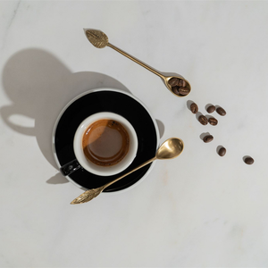 Cuillère en métal la plus vendue avec poignée en forme de feuilles gaufrées Meilleur prix Vaisselle Crème glacée au café - Product Image 6